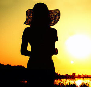 Cover silhouette of woman